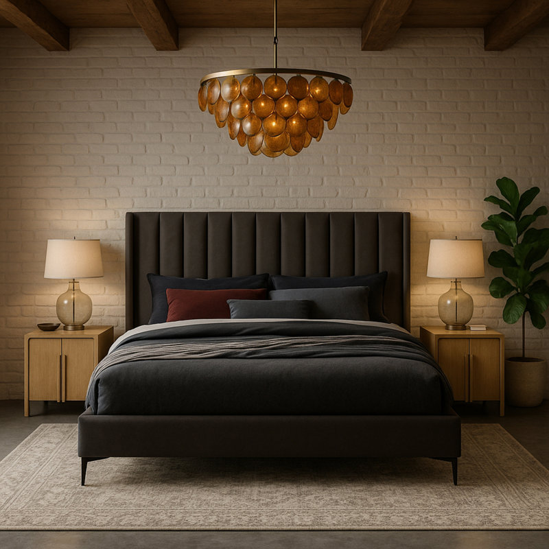 Nadia Velvet Bed, King, Grey Velvet