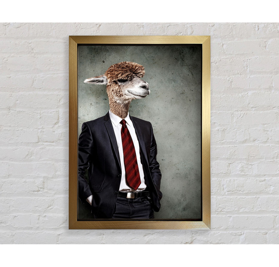 Business Llama - Einzelner Bilderrahmen Kunstdrucke