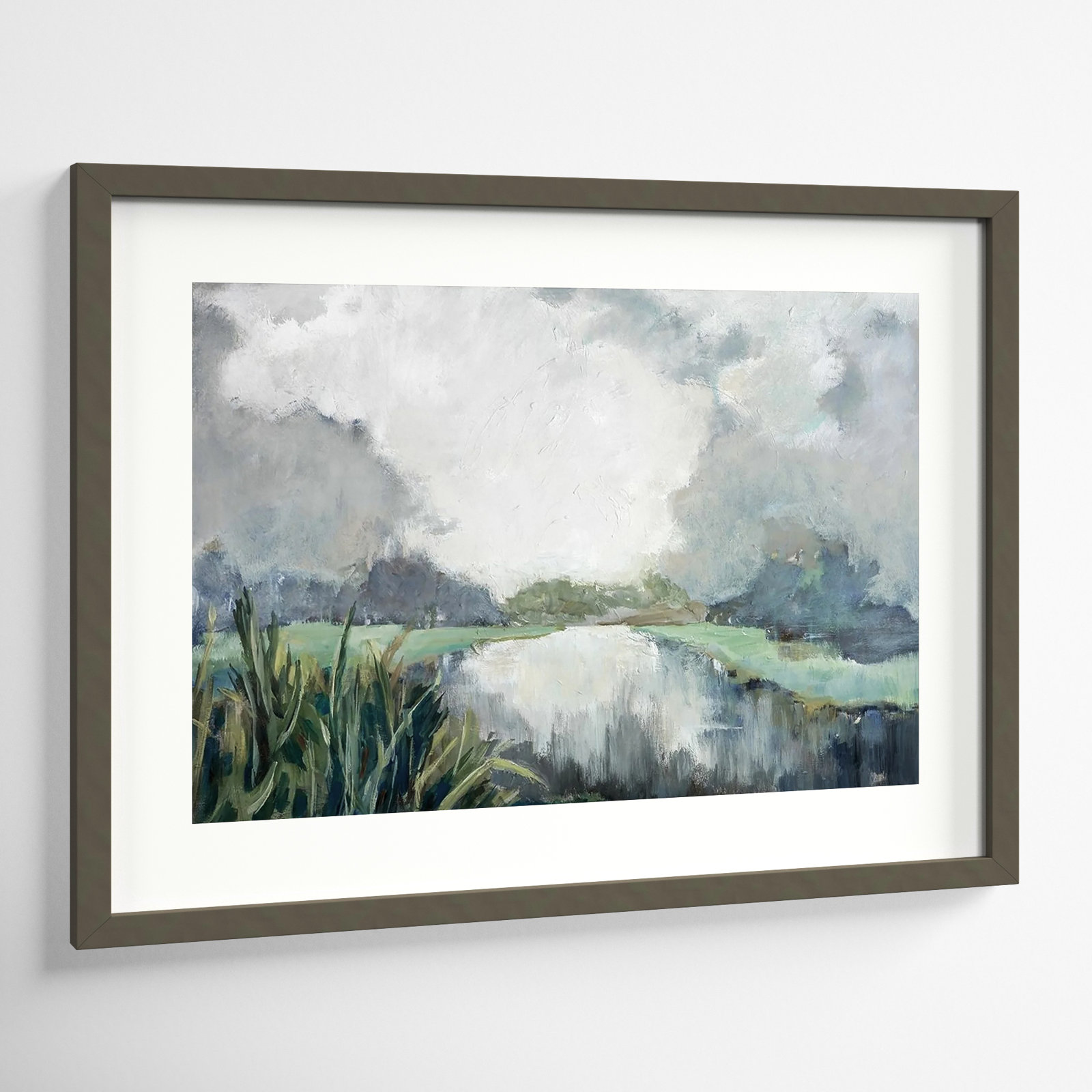 Passage by Mary Parker Buckley, Framed Print, 19" H x 26" W, Gray
