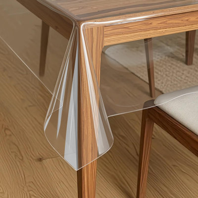 Clear Plastic Table Cover Protector - 100% Waterproof & Spill-Proof Table Cloth for Rectangle Table, Transparent Vinyl Tablecloth for Inside & Outside Dining, Party, 60" x 120"