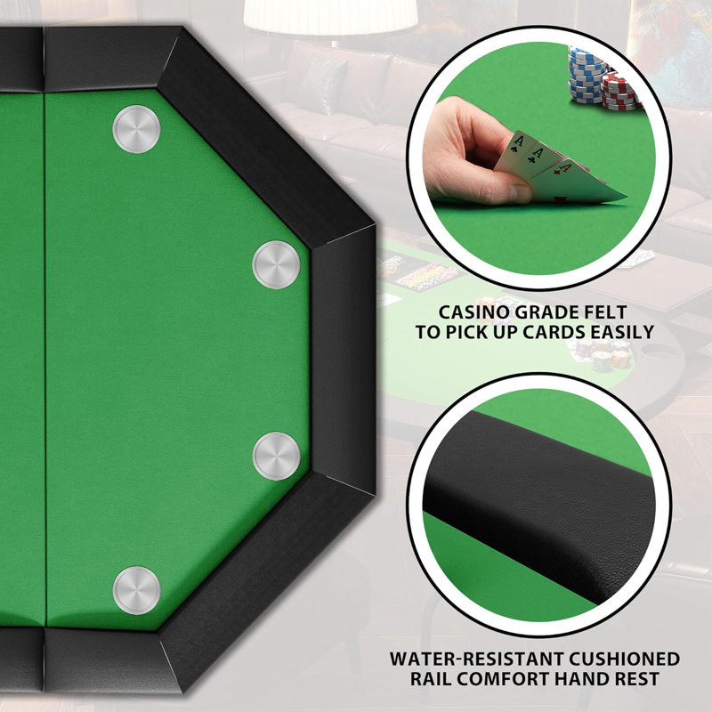 Blue Elephant 119.4cm Foldable Poker Table
