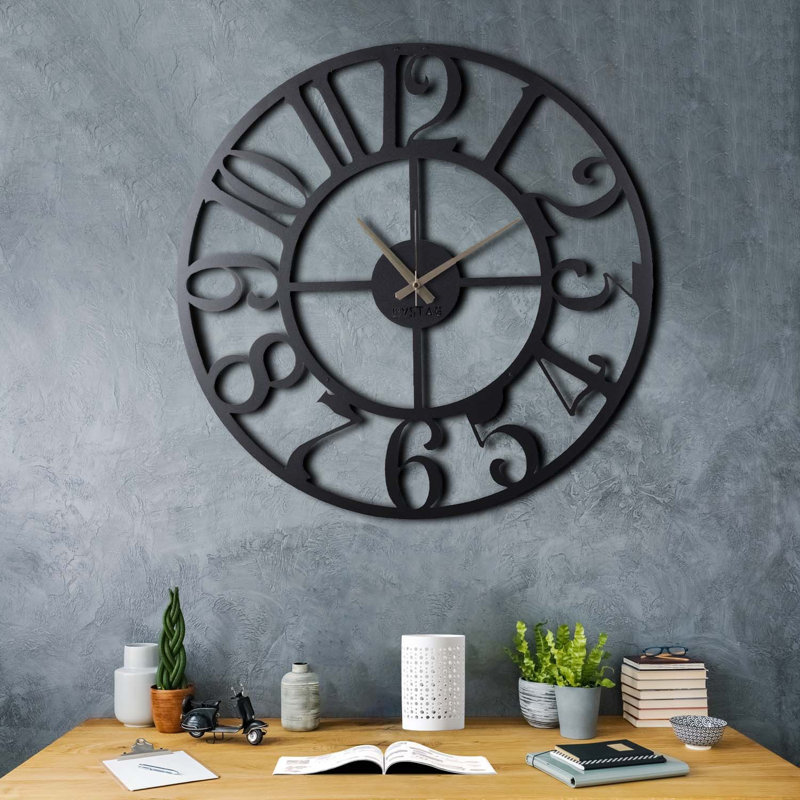 Solana Beach Metal Wall Clock, 70cm H x 70cm W x 0.2cm D