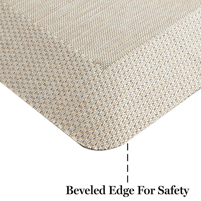 Martha Stewart Mira Anti-Fatigue Cushioned Kitchen Mat Blue 19.6