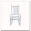 Chaise berçante en bois massif