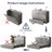 Queen Size Murphy Bed Cabinet with USB Charging, Grey-83685092