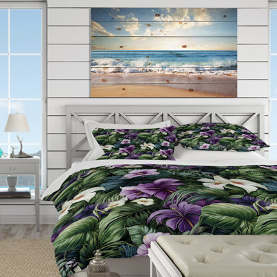 Palm Enchantment Tropical Pattern - Ensemble de housse de couette tropical