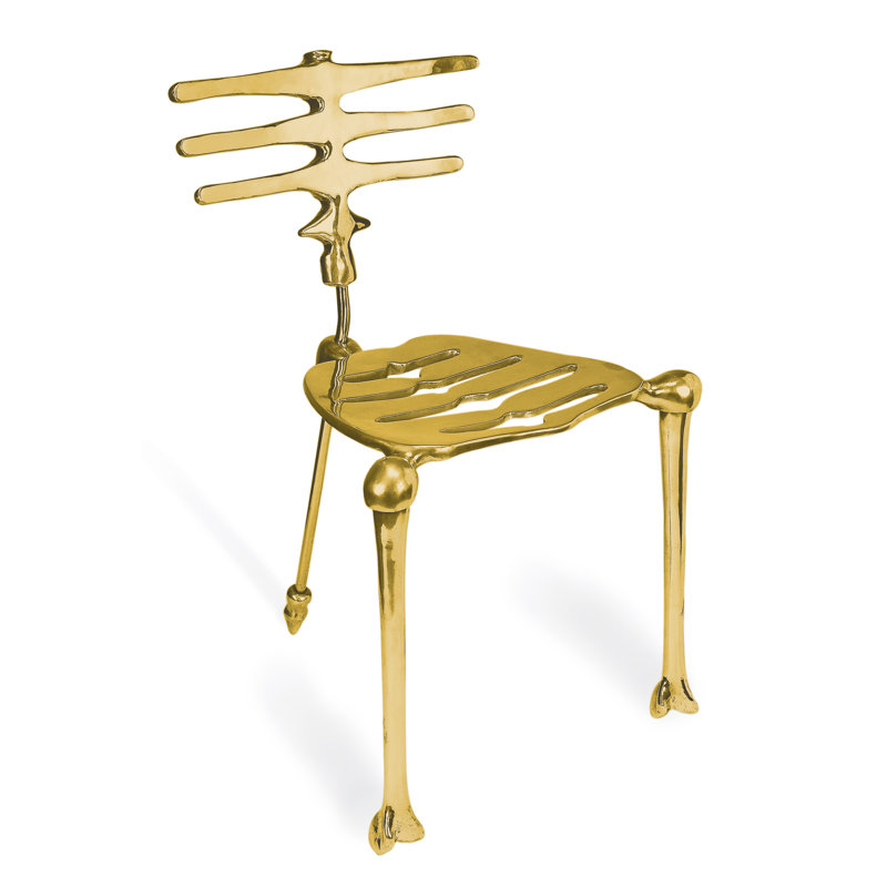 Flights of Fancy Skeleton Chair, Gold