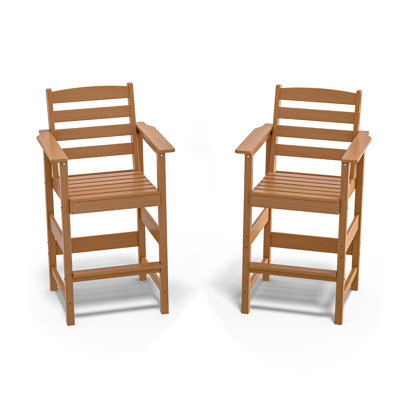 Ensemble de 5 grandes chaises de bar Adirondack - Siège de patio en PEHD toutes saisons