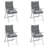 vidaXL Lowback Chair Cushion Set of 6 Grey Oxford fabric (100% polyester)-1852266880-1839190999