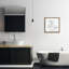 "Fresh Bathroom Sink Botanicals", art mural encadré sur toile flottante-1809248577-1809248639