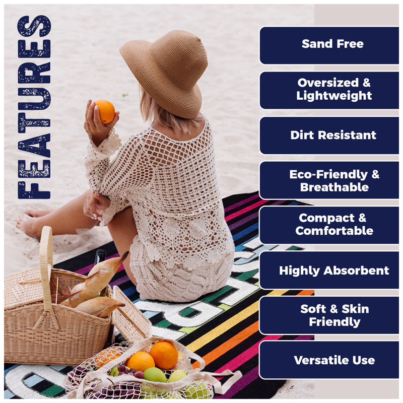 Cotton Blend Ultra Light Beach Towel