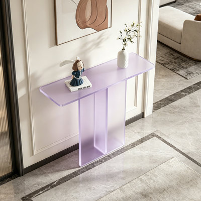 Frosted Acrylic Console Table