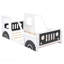 Twin Size Classic Car-Shaped Platform Bed with Wheels,White-212812670-212812665