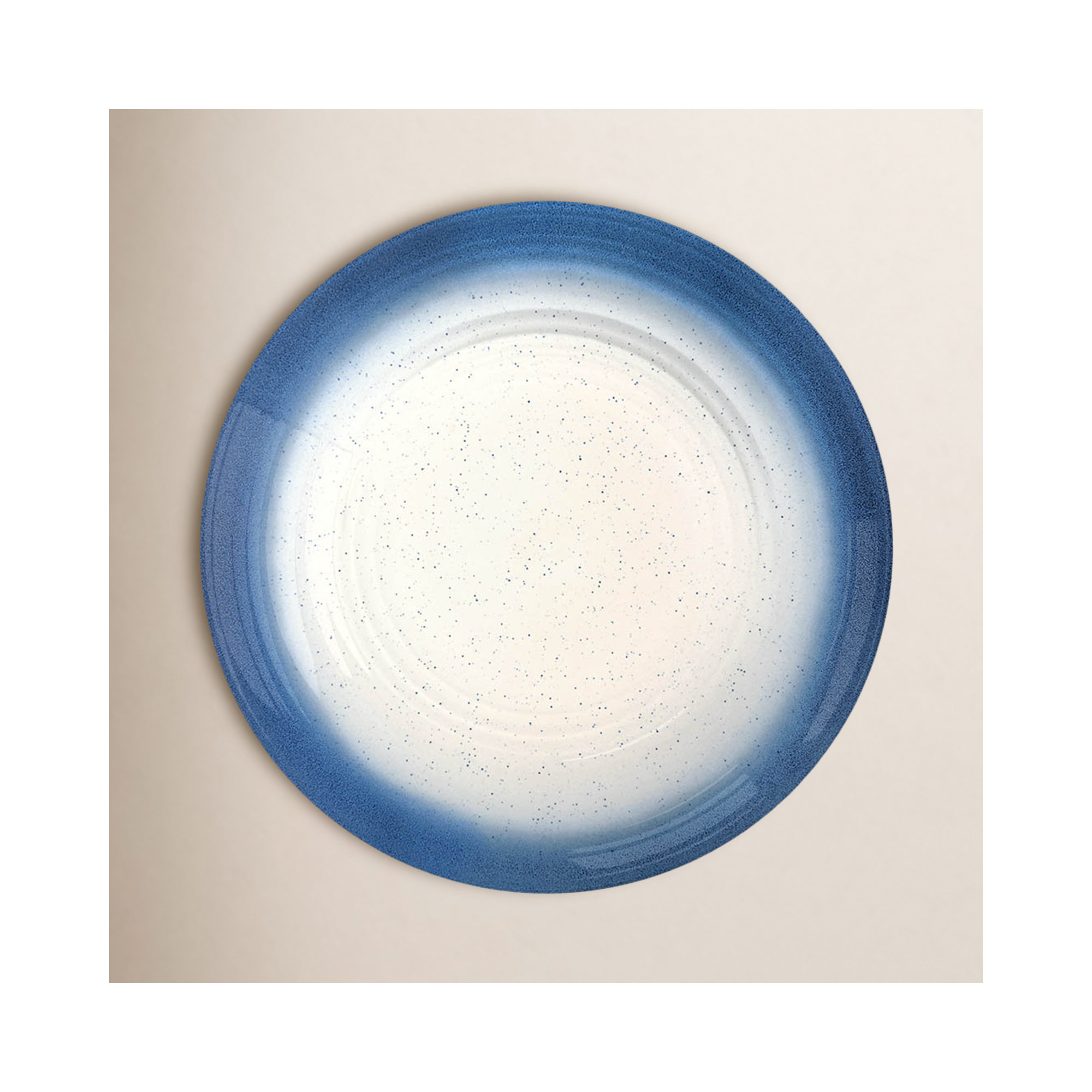 Ewell Rim Speckle 10.51" Melamine Dinner Plate, Blue