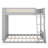 Bunk Bed With Chic Rattan Aesthetics, Bunk Bed Frame With Storage Bookshelf And LED Lighting-904871331