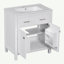 30-Inch Bathroom Vanity With Ceramic Sink, Modern White Single Bathroom Cabinet With 2 Doors And A Shelf, Soft Close Doors-1577292262