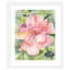«Pink Hibiscus In Antigua» par Patricia Shaw, reproduction d'art encadrée