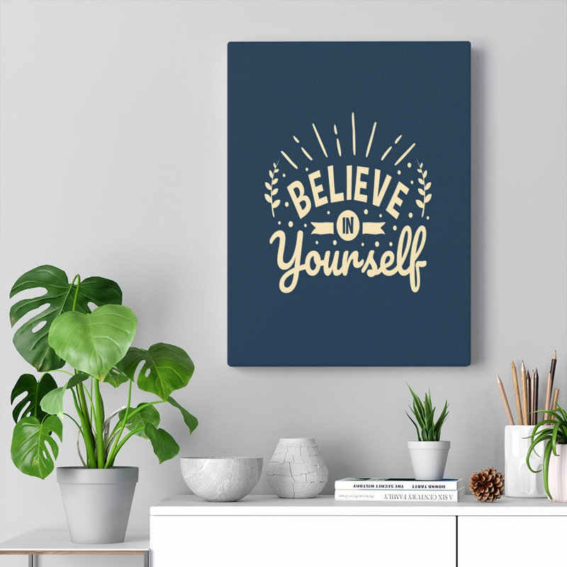 Citation inspirante, art mural «Believe In Yourself», affiche de motivation, affiches inspirantes, prêt à accrocher