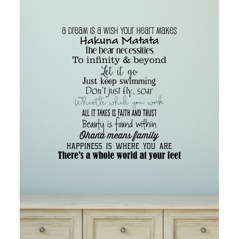 Text & Numbers Wall Decal