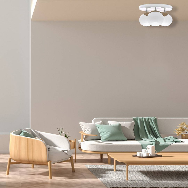 Parette Glass Semi Flush Mount
