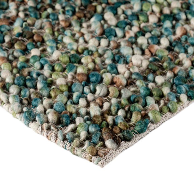 Tapis bleu sarcelle Avarni, Rectangle 8 pi x 10 pi