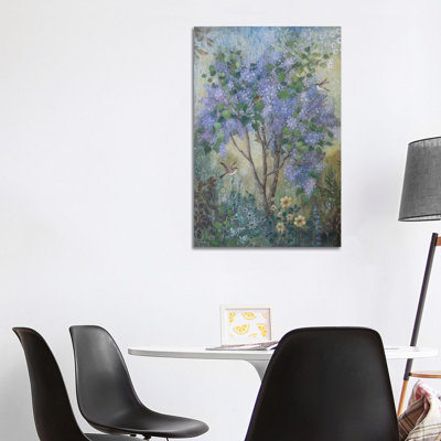 Fresh Lilacs by Lisa Marie Kindley - Wrapped Canvas Painting