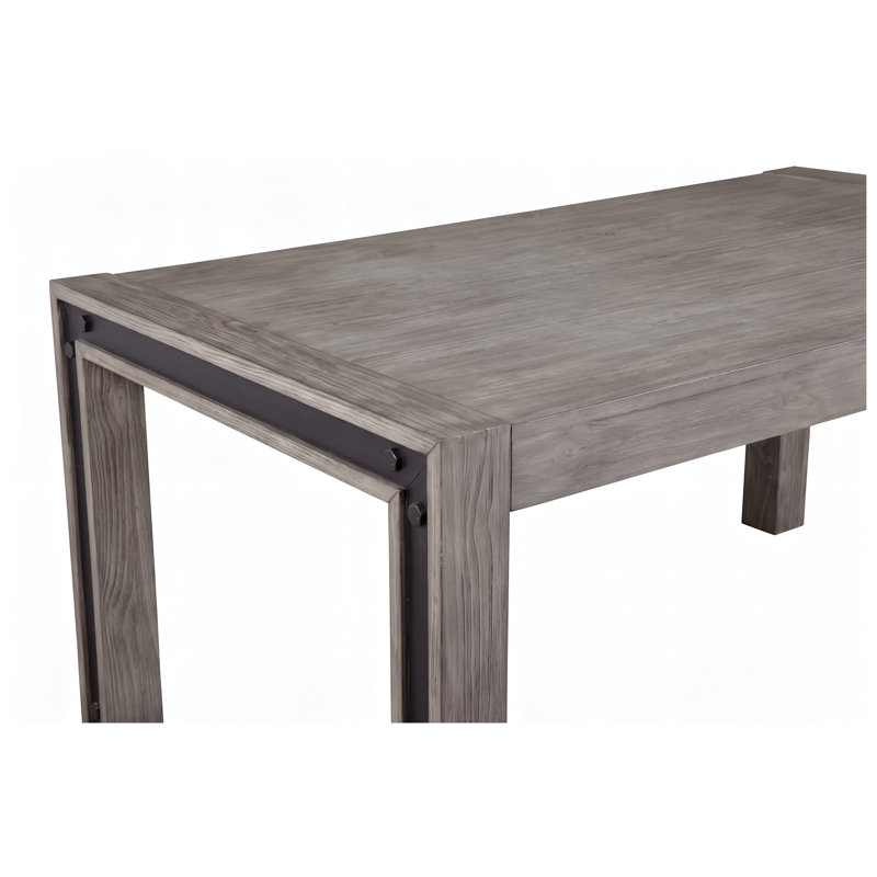 Table de salle à manger de style industriel gris et noir