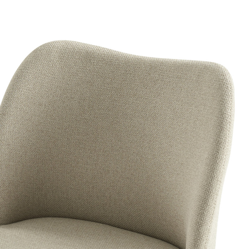 Chaise de salle à manger ergonomique Kanalu, Beige