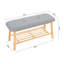 Linen Upholstered Storage Bench