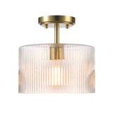 Deshonda Glass Semi Flush Mount