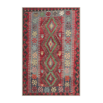 Tapis rouge à motif sud-ouest