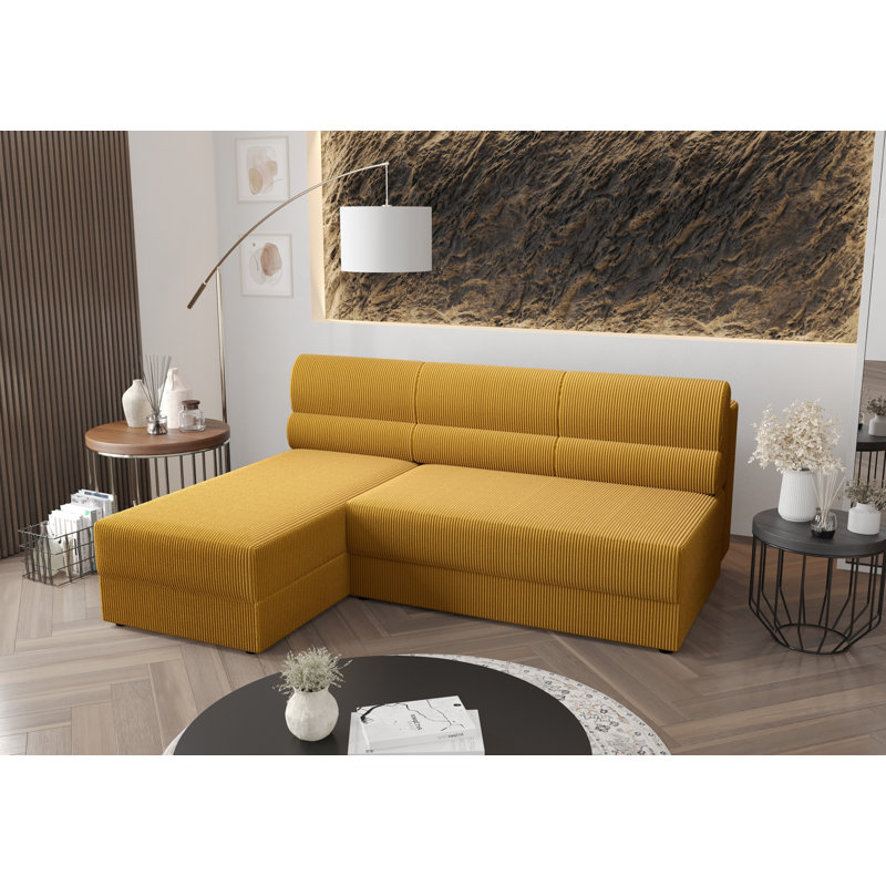 Starlette 3 Seater Corner Sofa , Left -sided, Yellow - Poso1
