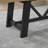 Black Trestle Table With Leaf