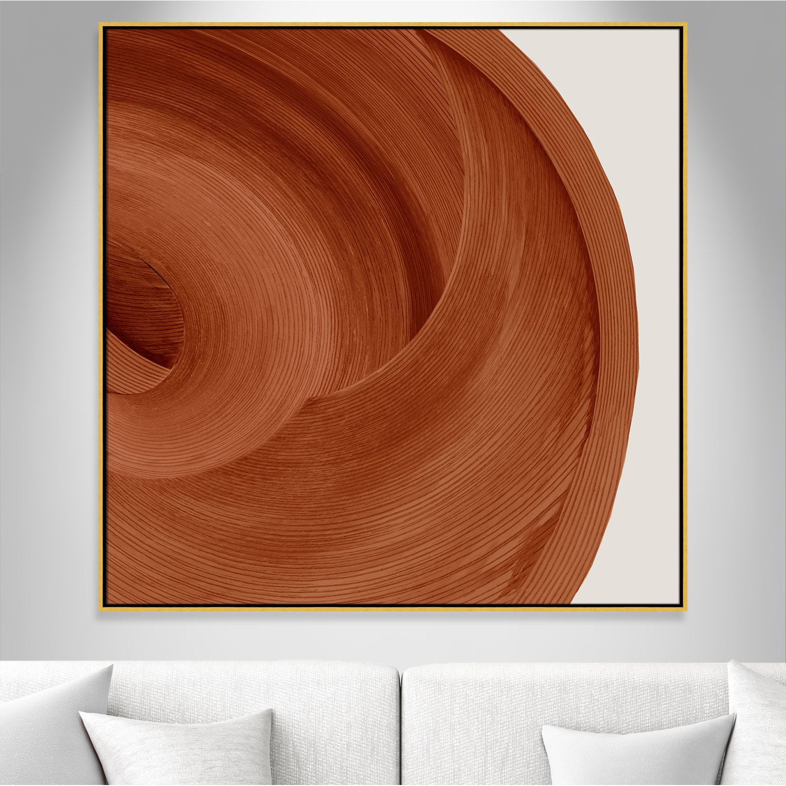 Thormond "Affogato" Painting, 46.5" H x 46.5" W x 2" D, Gold 
