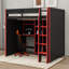 Lit mezzanine double avec bureau, lumières RVB, garde-robe et compartiments de rangement-1876614758