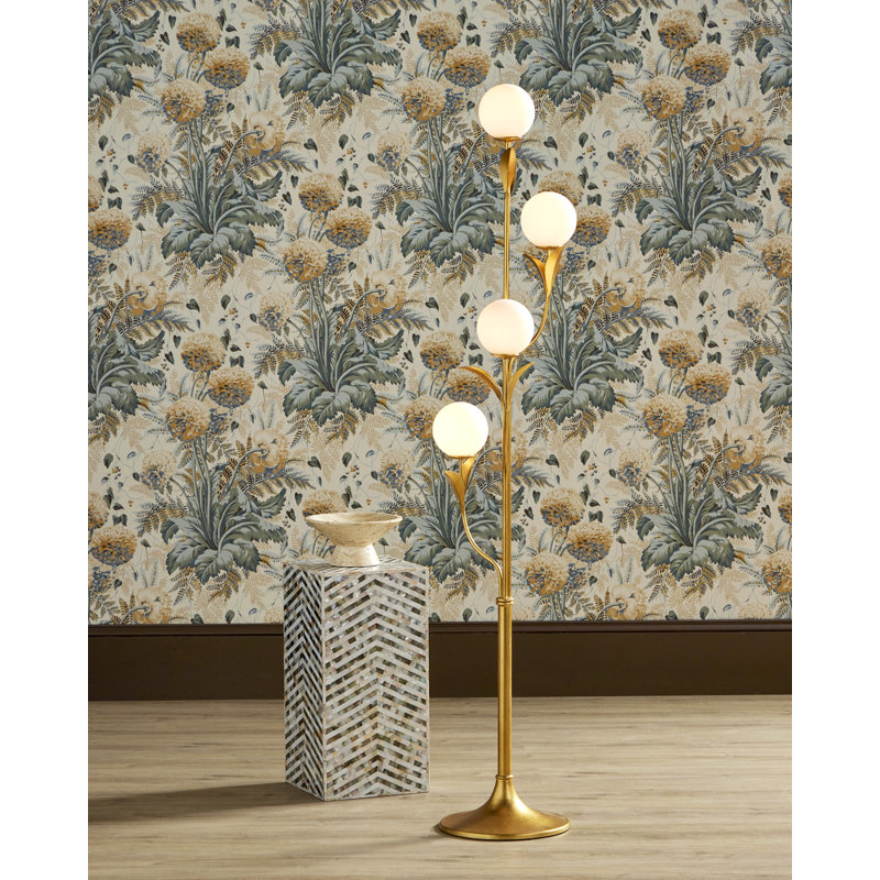 Rossville 67.75'' Contemporary Gold Leaf Tree Floor Lamp