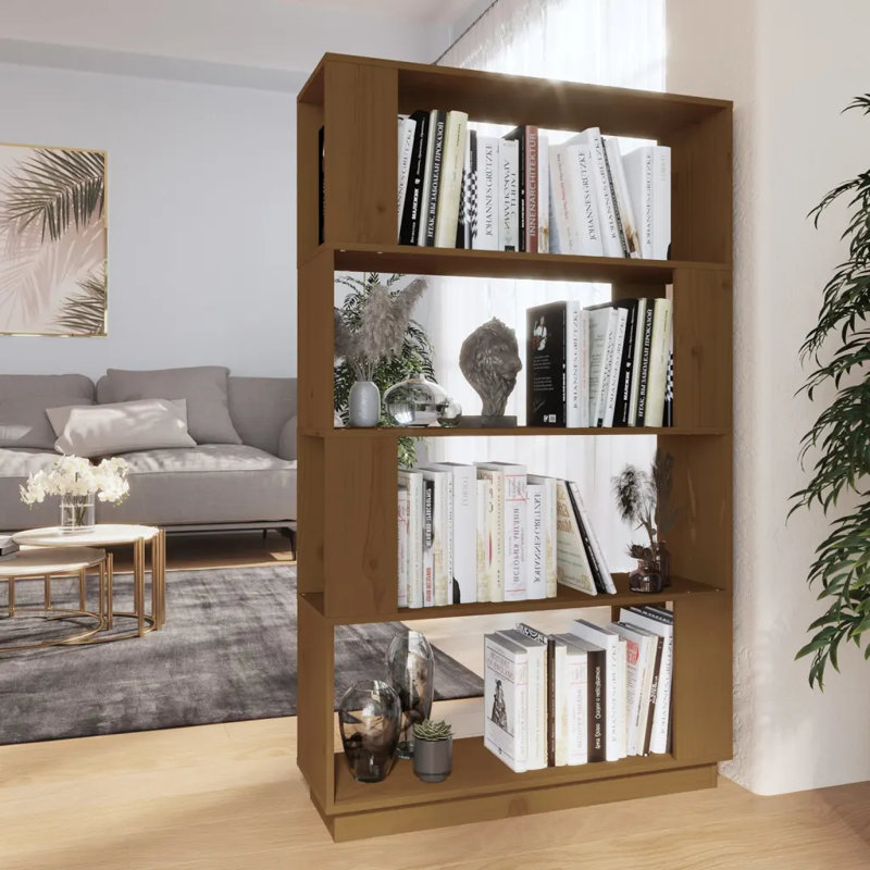 Irazema 132cm H x 80cm W Standard Bookcase, Brown