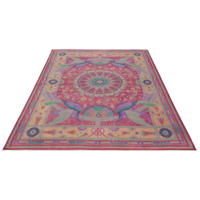 Abiha One-of-a-Kind Rectangle 9' X 11'11" 1990's Wool Area Rug