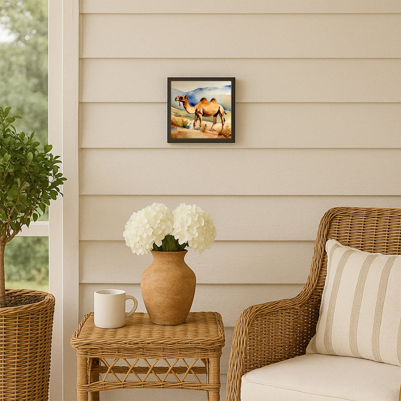 Camel Framed Metal Print