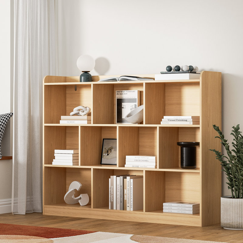 Bibliothèque en bois Ebern Designs, Chêne