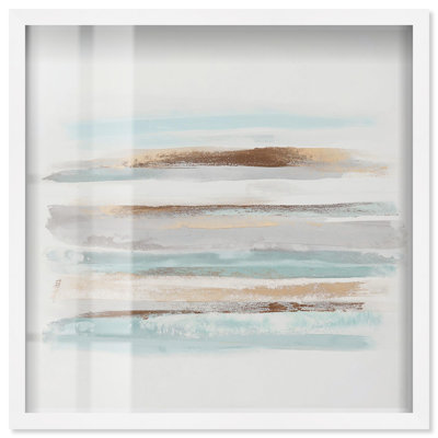 «Baraquas II Shadowbox Print», art abstrait bleu par Art Remedy