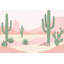 Papier peint paysage désertique rose cactus Saguaro-1137122069-1137122073