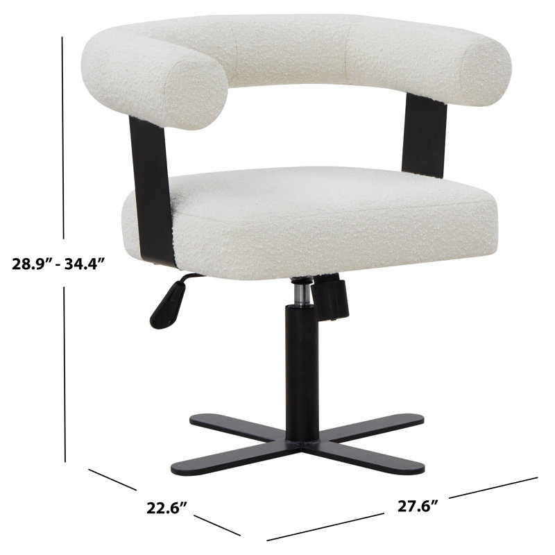 Baron Adjustable Swivel Desk Chair, Ivory