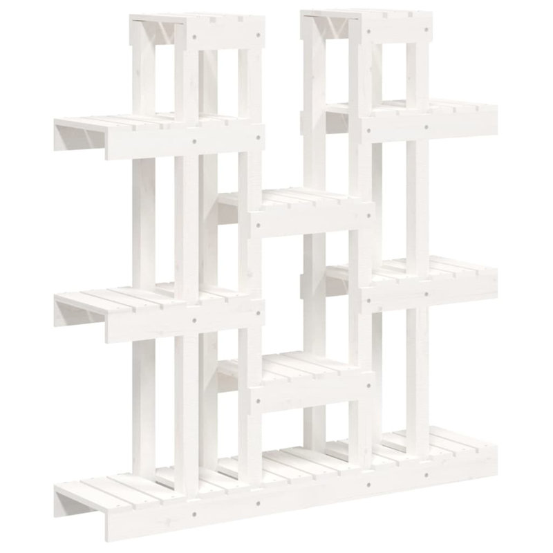 Trevett Wood Plant Stand, White