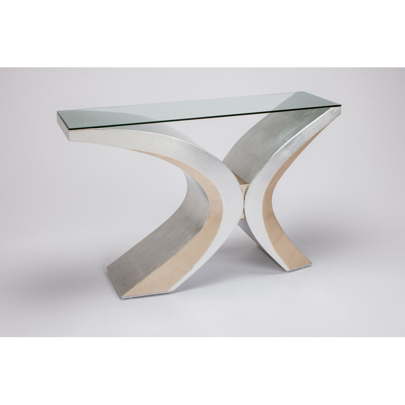 48'' Glass Top Console Table