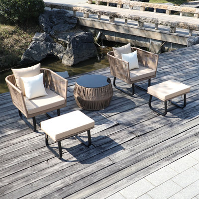 Luena 2 - Person Patio Conversation Set with Cushions