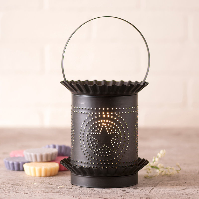 Scented Flameless Jar Candle with Metal Holder, Kettle Black