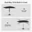 Parasol de table rectangulaire 6,5 'x 10'-670938860