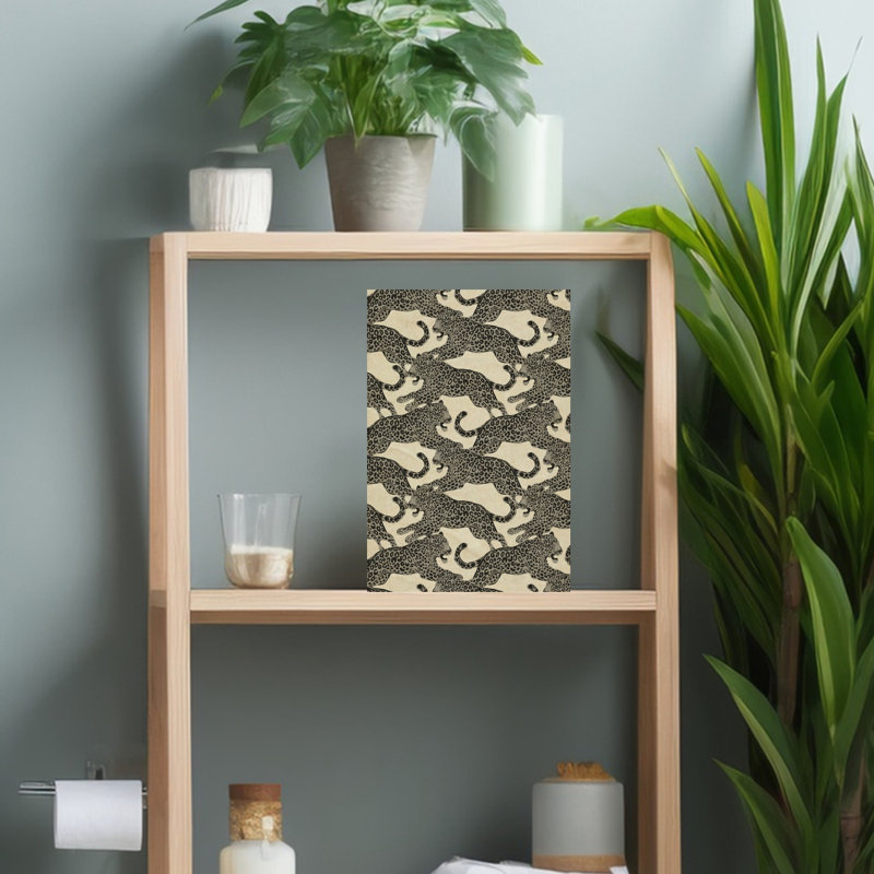 Leaping Leopard Pattern Wall Art Print, 18" H x 12" W