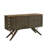 Upton Two-Tone Walnut Finish Rippled Wood Design Server